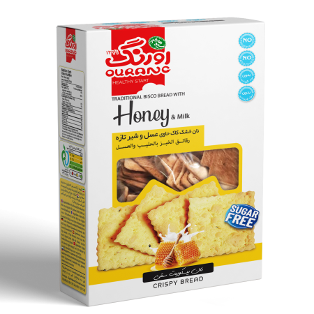 نان بیسکویت حاوی شیروعسل۱۵۰ گرمی