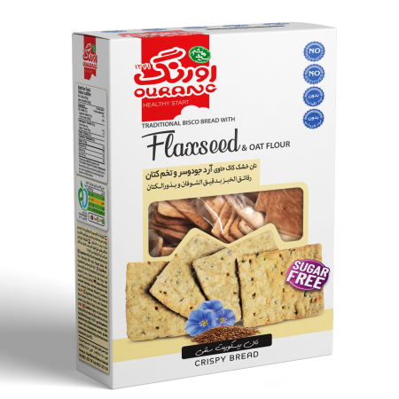 نان بیسکویت حاوی تخم کتان و آردجودوسر۱۵۰ گرمی