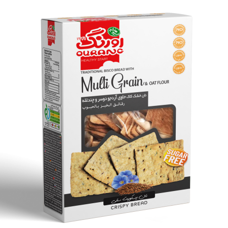 نان بیسکویت حاوی چند غله ۱۵۰ گرمی